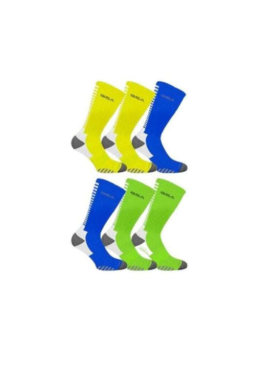 GSA Bamboo Αθλητικές Κάλτσες Πολύχρωμες 6 Ζεύγη