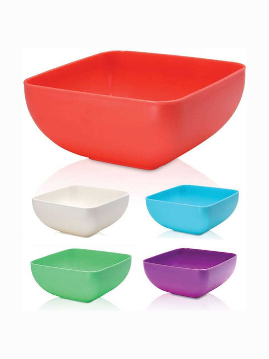 Viosarp Plastic Salad Bowl Multicolour 26x26x15cm