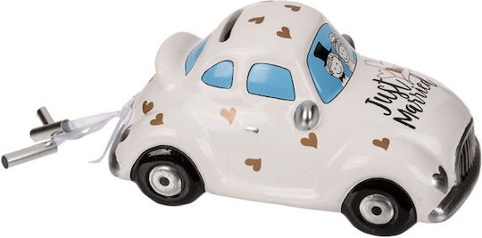 Out of the Blue Just Married Kids Ceramic Money Box White 16x8cm