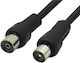 Comp Cablu Antenă Coaxial de sex masculin - Coaxial de sex feminin Negru 5m (02.006.0042)