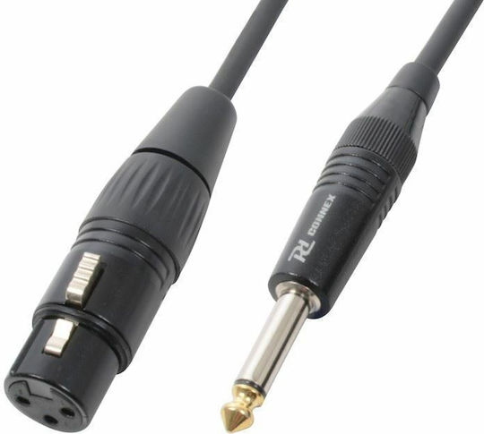Power Dynamics Кабел XLR мъжки - 6,3 мм мъжки Черен 1.5м CALIN368