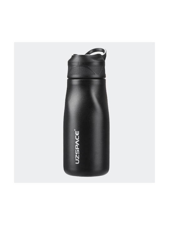 Uzspace Stainless Steel Water Bottle 1000ml Black