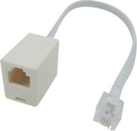 Comp Flat Cablu Telefon RJ11 6P4C 0.3m White (01.074.0127)