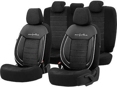 Auto Gs Set Huse Auto 11buc Piele sintetica Negru