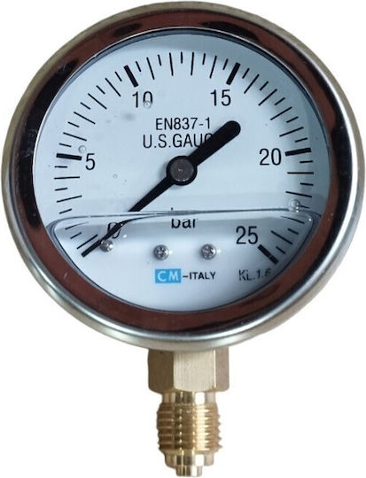 Unitair 30101.0025 Manometer Glyzerin 25 Bar 1/4''