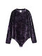 Kids' Bodysuit Long Sleeve Purple
