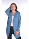 Women's Knitted Cardigan in Petrol