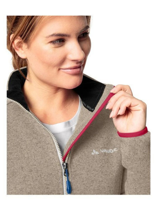 Vaude Fleece Γυναικεία Ζακέτα Μπεζ