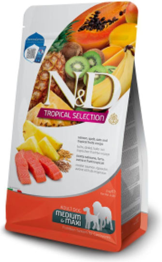 Farmina N&D Tropical Selection 10kg Trockenfutter mit wenig Getreide für erwachsene Hunde mittlerer & großer Rassen mit Lachs