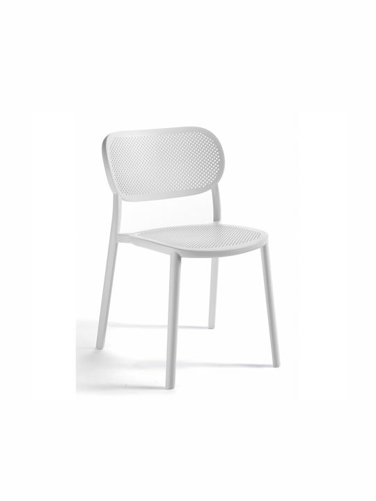 Outdoor-Stuhl Polypropylen Nuta Weiß 52x55x79εκ.
