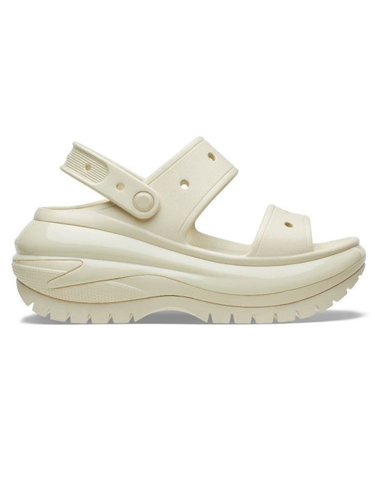 Crocs Crush Damenplattformen Beige