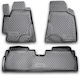 Novline Set of Front and Rear Mats 3pcs Tray Type for Toyota Highlander 2001-2007 Black