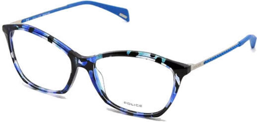 Police Weiblich Brillenrahmen Schmetterling Blau VPL840 06RJ
