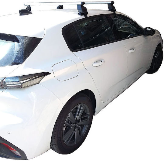 Menabo Таванни Стелки За Автомобил От Алуминий За Peugeot 308 2021+ Комплект С Крака Сребристи МП.P308.11