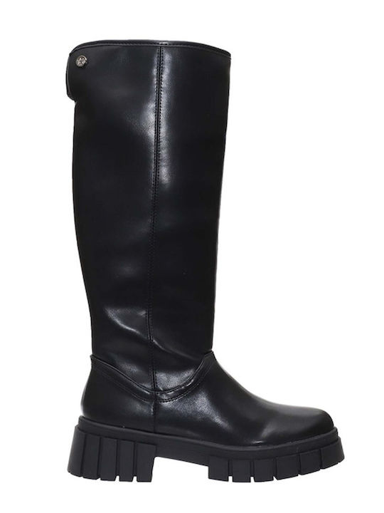 Envie Shoes Anatomic Synthetic Leather Women's Boots with Zipper Black