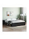 Bed Frame Double made of Wood 140x200cm