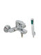 Gloria Moos Mixing Bathtub Shower Faucet Complete Set Silver