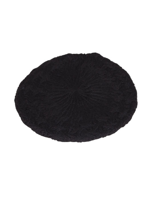 Wool Women's Beret Hat Black