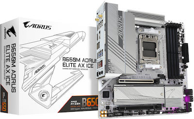 Gigabyte B650M Aorus Elite AX Ice Wi-Fi Motherboard Micro ATX με AMD AM5 Socket