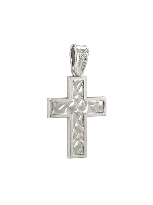 Xryseio Women's White Gold Cross 14K