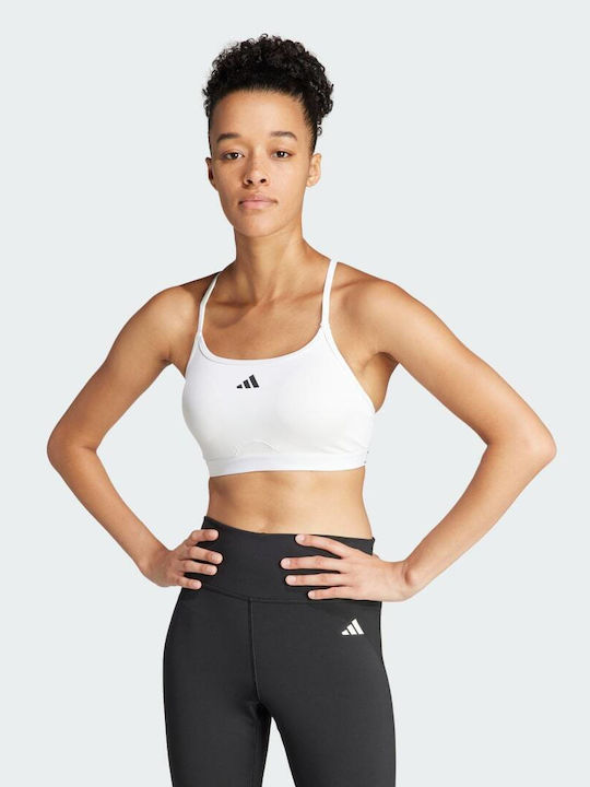 Adidas Aeroreact Women's Sports Bra without Padding White