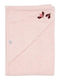 Bebejou Baby-Badetuch mit Kapuzen Sweet Butterfly Rosa 85x75cm