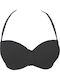 Top De Bikini Fără Bretele Negru