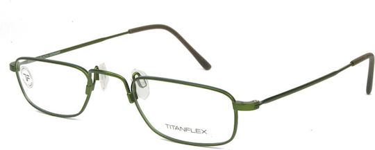 Titanflex Herren Metallisches Brillengestell Grün 3761