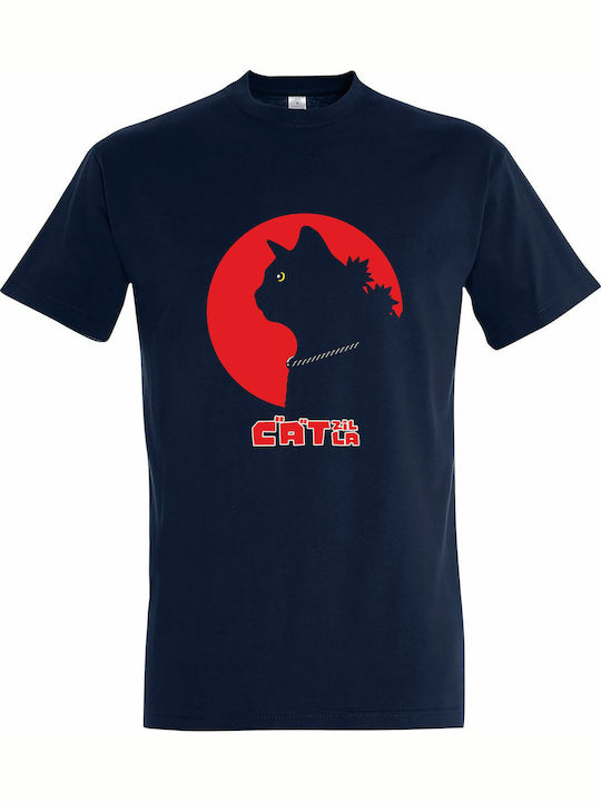kirikoko Cat Zila T-shirt Marineblau Baumwolle