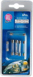 All Ride Car Fuse Set Glass Rounds 6pcs All Ride Car Fuse Set Glass Rounds 6pcs