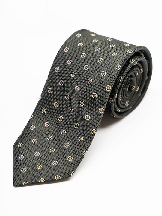 Monte Napoleone Men's Tie Silk Monochrome in Green Color
