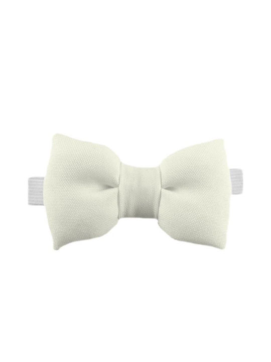 Bonjour Bebe Kids Fabric Bow Tie White