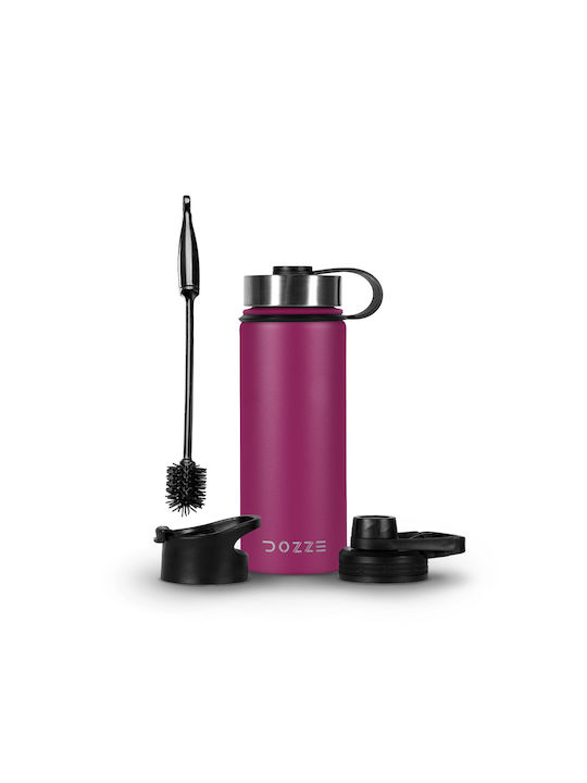 Dozze Αθλητικό Παγούρι Ανοξείδωτο 530ml Ροζ
