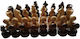 Magic Puzzle Box Wooden Chess Pawns Handmade Brown 2.4cm