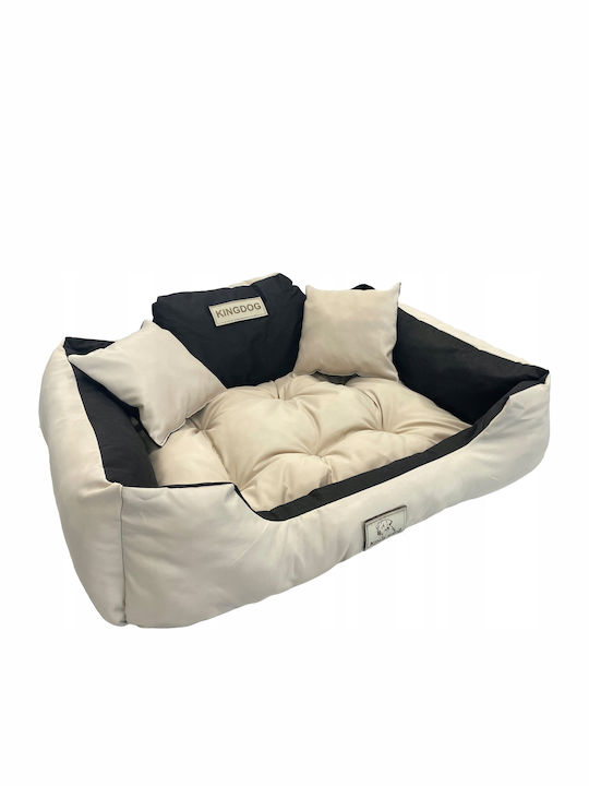KingDog Sofa für Hunde Beige 100x75cm