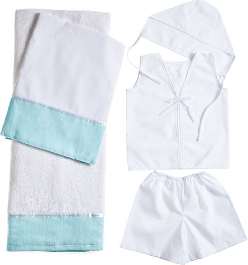 Nuova Vita Set Christening Oilcloths White-Vermilion 3 Pieces
