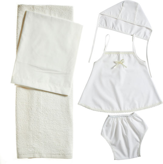 Nuova Vita Set Christening Oilcloths Ecru 3 Pieces