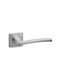 Convex 925 Middle Door Lever with Rosette for Both Sides Placement Silver Pair