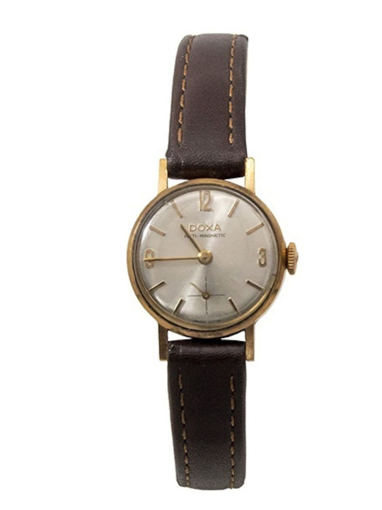 Doxa Uhr Batterie mit Lederarmband