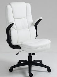 Executive Reclining Office Chair with Adjustable Arms Λευκή ForAll