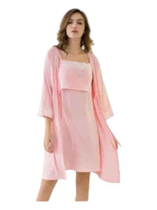Queen Mother Nightgown for Breastfeeding Pink NXTK1540