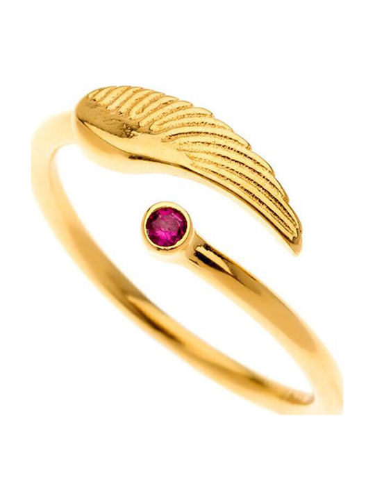 Arteon Damen Ring mit Zirkonia aus Silber Vergoldet