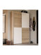 Ντουλάπα Ρούχων Συρόμενη Geneva White 120.1x41,6x190,5cm