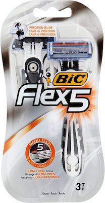 Bic Flex 5 mit & Gleitstreifen 3Stück