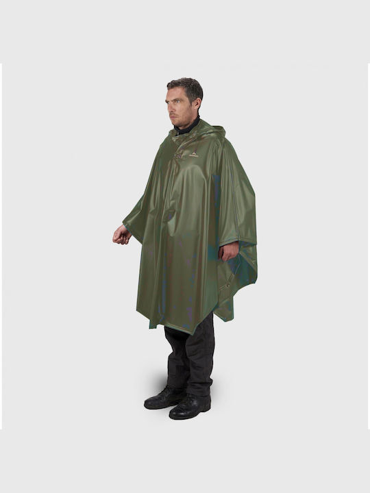 Anorak Αδιάβροχo και Αντιανεμικό Ανδρικό Πόντσο Εργασίας Χακί
