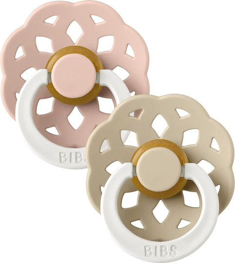 Bibs Boheme Pacifiers Rubber Boheme Glow - Blush / Vanilla for 6+ months 2pcs