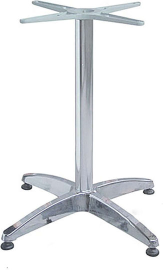 Zita Plus Rina Stand de masă din Aluminiu cu Regulator Aluminium 68x68x72cm