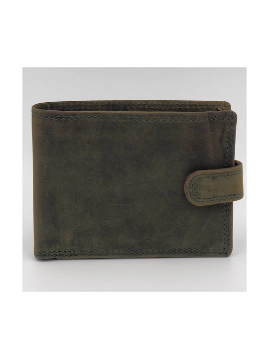 Roberto Men's Leather Wallet Khaki