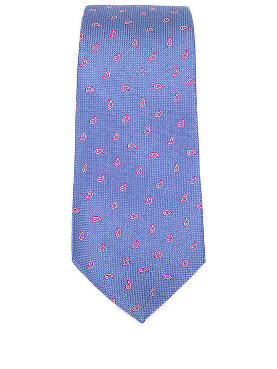 Vardas Men's Tie Silk Printed in Light Blue Color