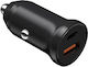 Devia Mini Pd Qc 3.0 Auto-Ladegerät 30W Schnellladung mit Anschlüssen: 1xUSB 1xType-C Schwarz Farbe
